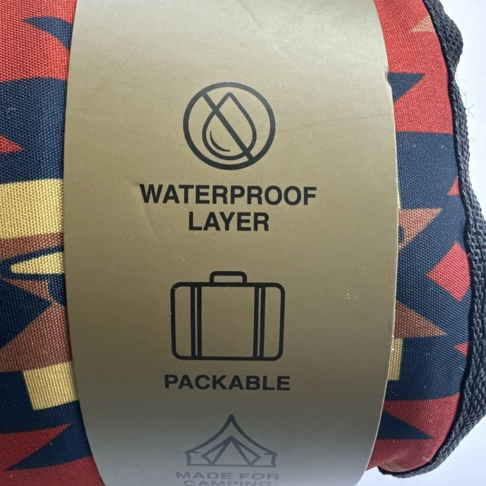 Smokey The Bear Packable Picnic Blanket Southwest 70x70 Roll Up Strap NEW